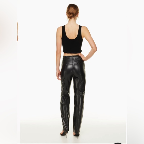 Aritzia Wilfred Rebel Black Leather Pants - Picture 2 of 5